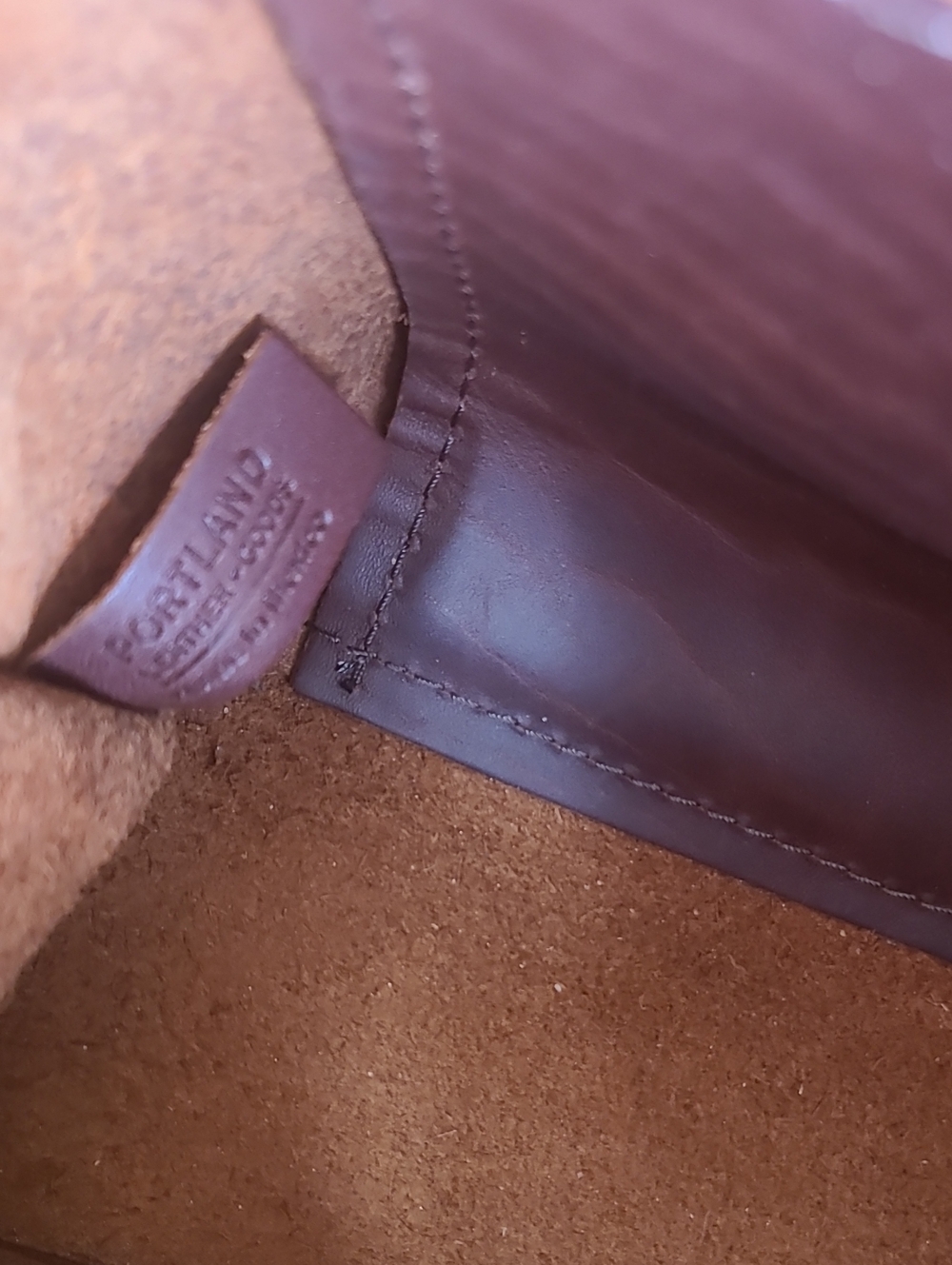 Portland Leather Goods Lola Crossbody 100% Leather Tote Bag Purse Brass Hardware - Picture 15 of 16